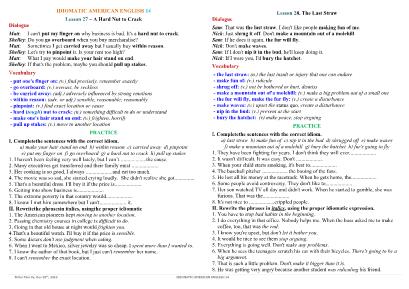 Idiomatic American English - Lesson 27+28 - Thấm Tâm Vy